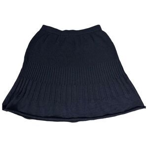 St. John Basic Ribbed Flare Black Skirt size 2